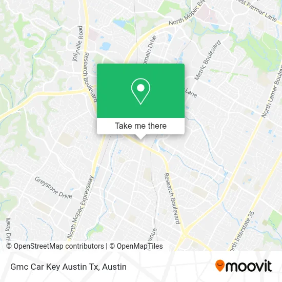 Gmc Car Key Austin Tx map