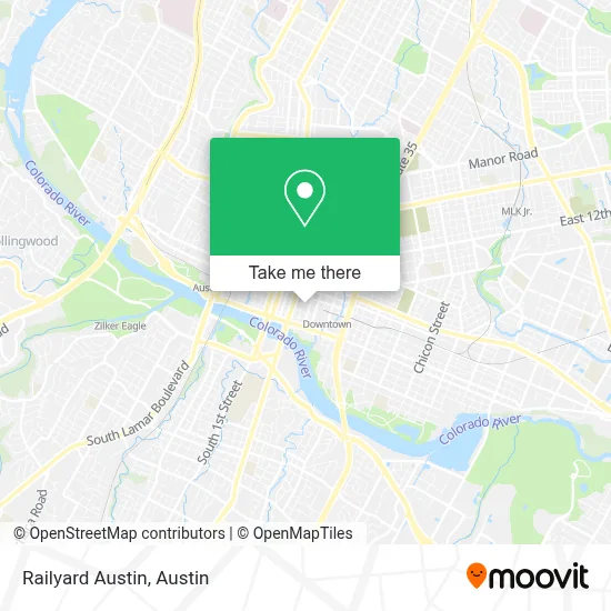 Railyard Austin map