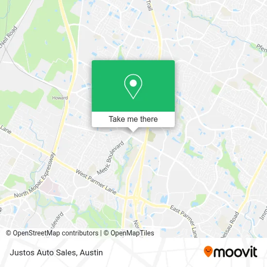 Justos Auto Sales map