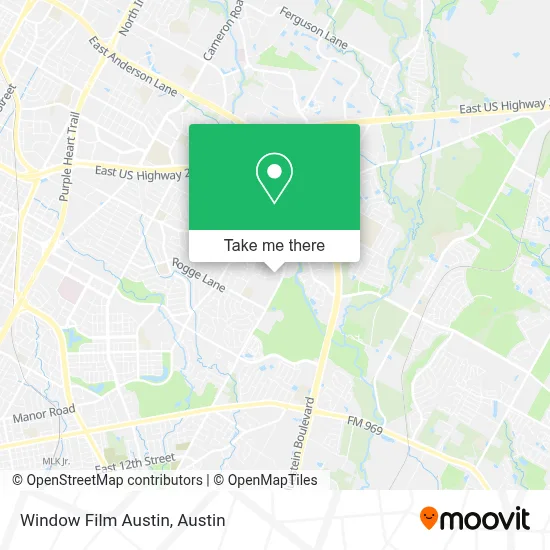 Window Film Austin map