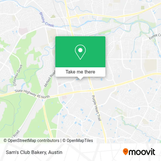 Sam's Club Bakery map