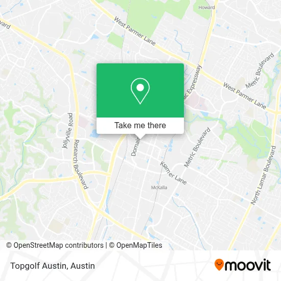 Topgolf Austin map