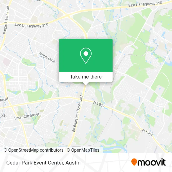 Cedar Park Event Center map