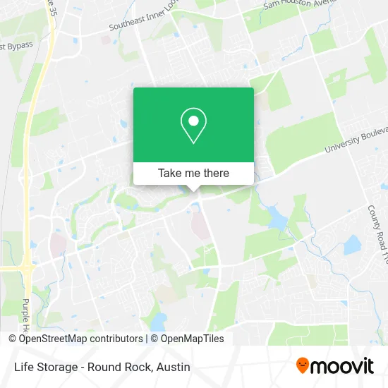 Life Storage - Round Rock map