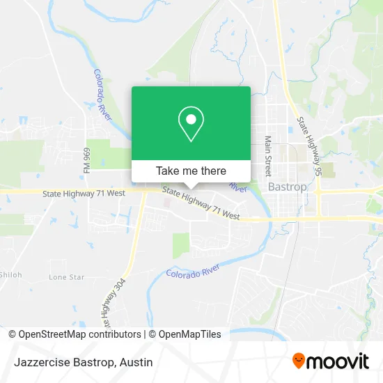 Jazzercise Bastrop map