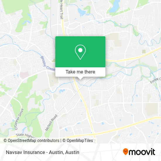 Navsav Insurance - Austin map