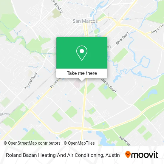 Roland Bazan Heating And Air Conditioning map