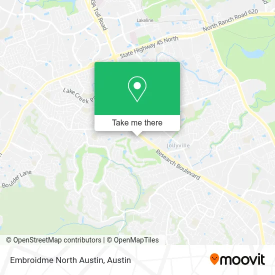 Embroidme North Austin map