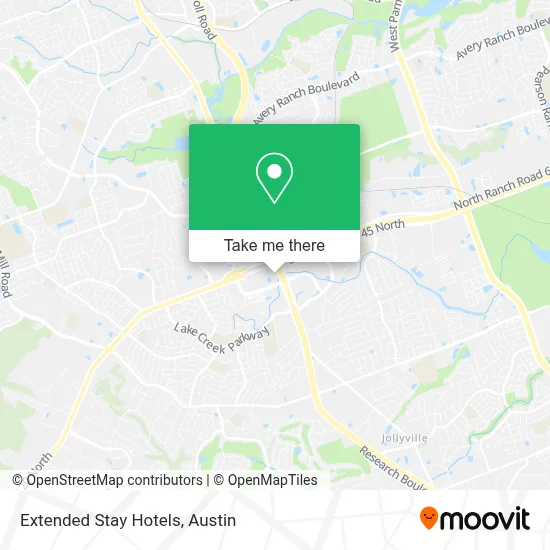 Extended Stay Hotels map
