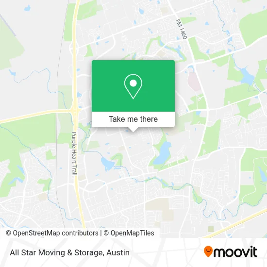 All Star Moving & Storage map