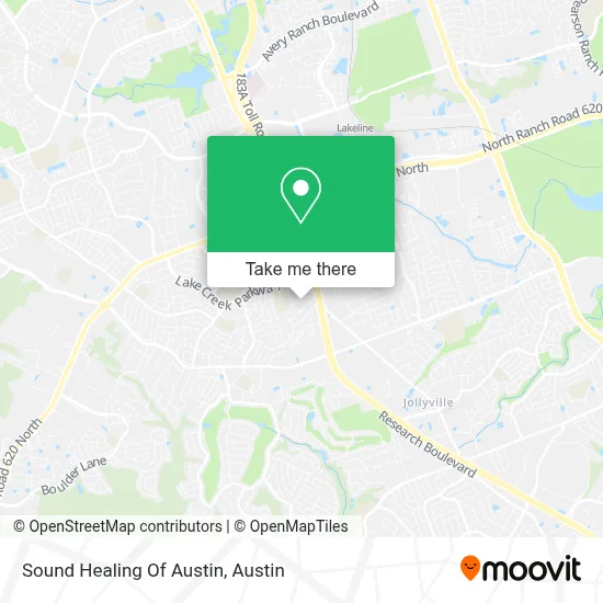 Sound Healing Of Austin map