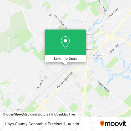 Hays County Constable Precinct 1 map