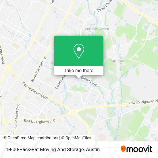 1-800-Pack-Rat Moving And Storage map