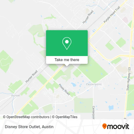 Disney Store Outlet map