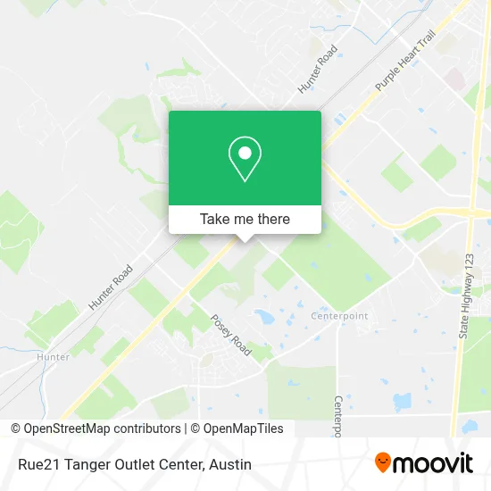 Rue21 Tanger Outlet Center map