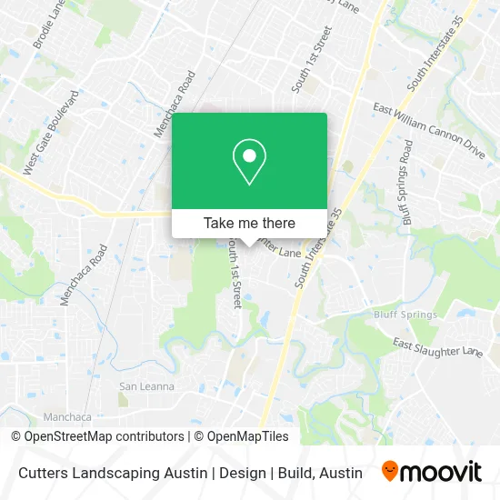 Cutters Landscaping Austin | Design | Build map