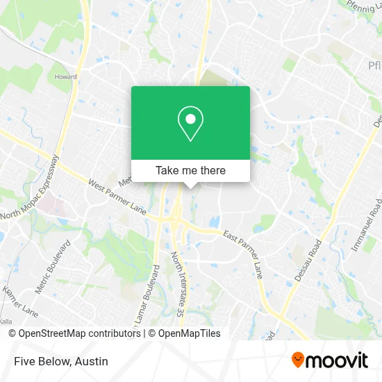 Five Below map