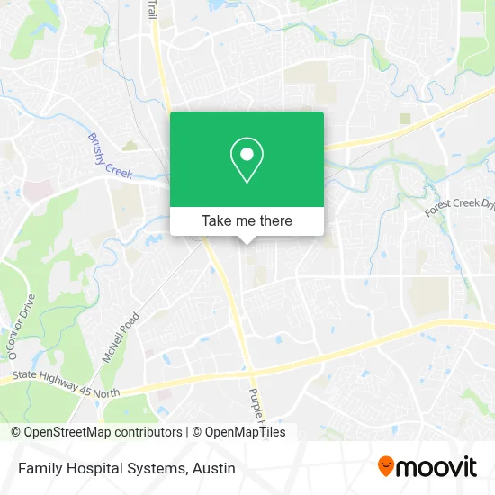 Family Hospital Systems map