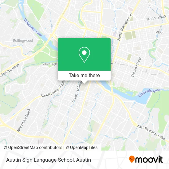 Austin Sign Language School map