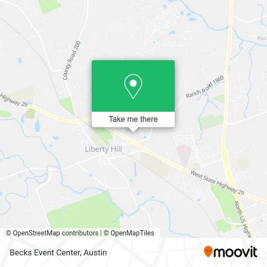 Becks Event Center map