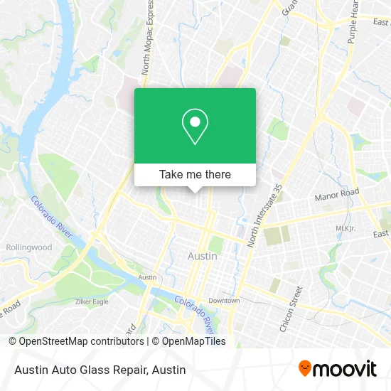 Austin Auto Glass Repair map