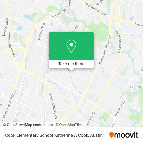 Cook Elementary School Katherine A Cook map