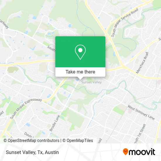 Sunset Valley, Tx map