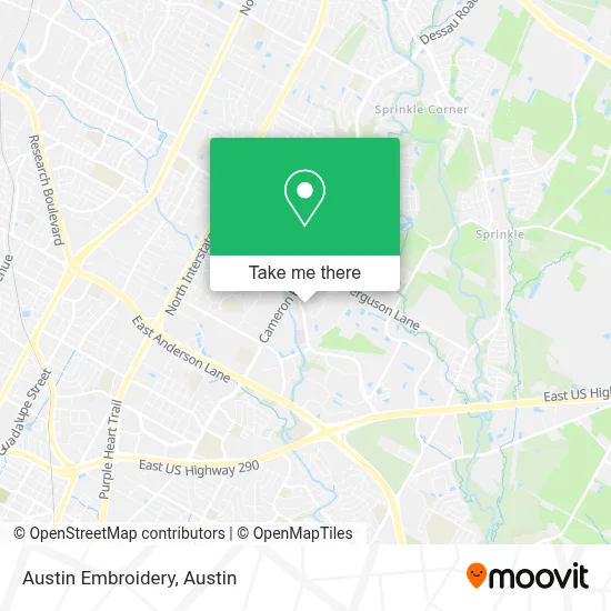 Austin Embroidery map