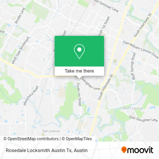 Rosedale Locksmith Austin Tx map