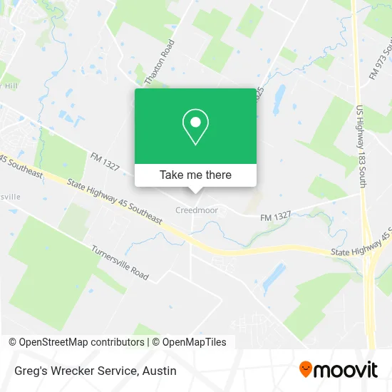Greg's Wrecker Service map