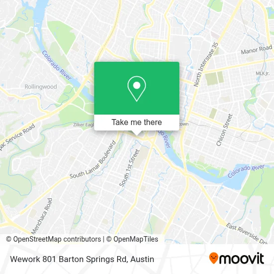 Wework 801 Barton Springs Rd map