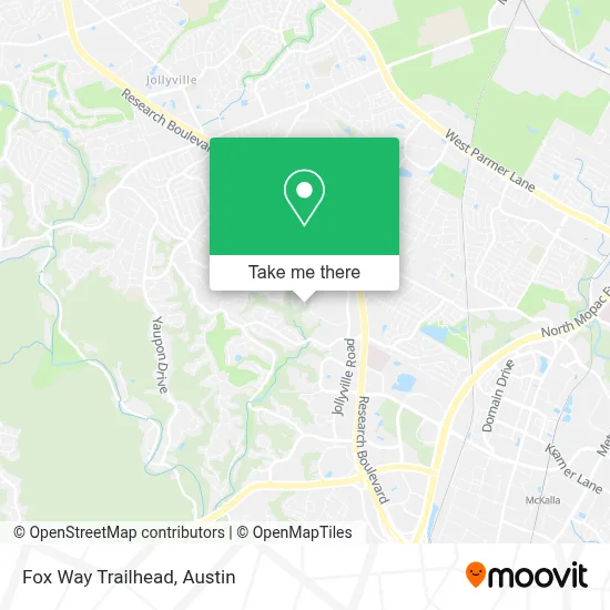 Fox Way Trailhead map