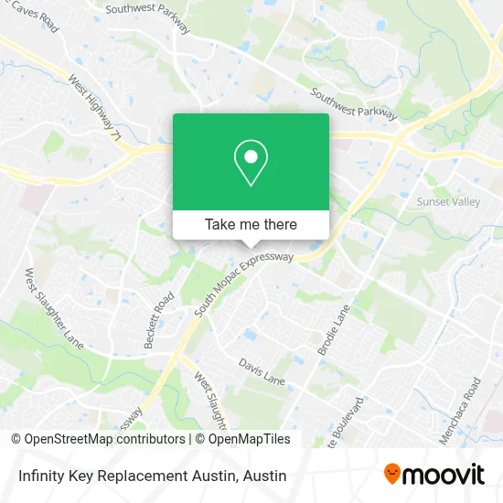 Infinity Key Replacement Austin map