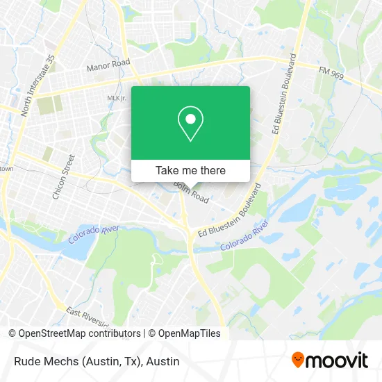 Mapa de Rude Mechs (Austin, Tx)