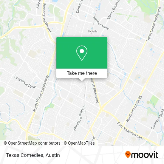 Texas Comedies map