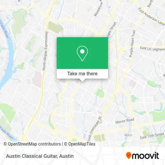 Austin Classical Guitar map