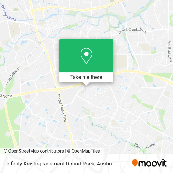 Infinity Key Replacement Round Rock map