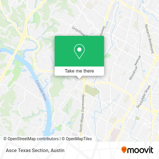 Asce Texas Section map