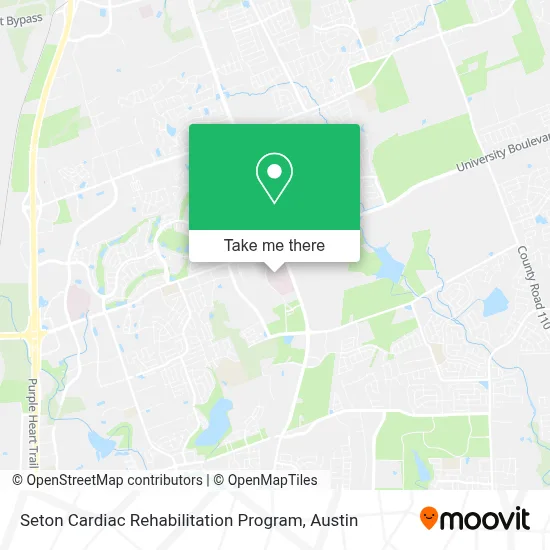 Seton Cardiac Rehabilitation Program map
