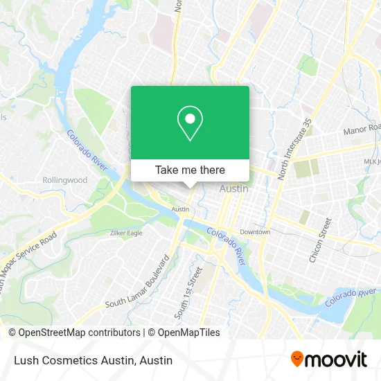 Lush Cosmetics Austin map