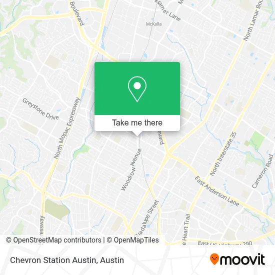 Chevron Station Austin map