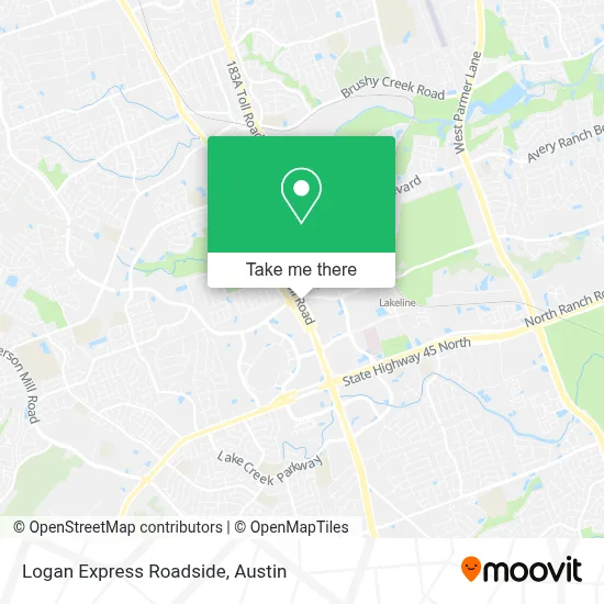 Logan Express Roadside map