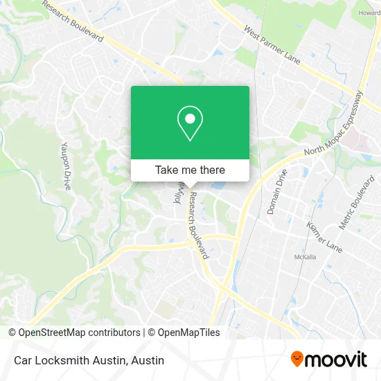 Car Locksmith Austin map