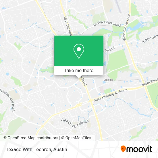Texaco With Techron map