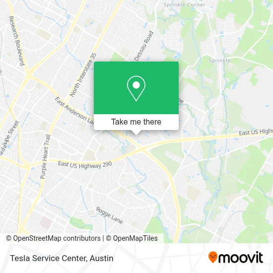 Tesla Service Center map