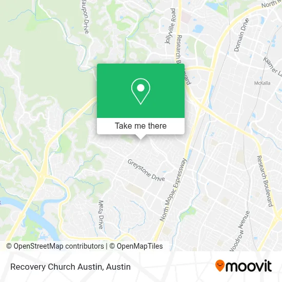 Recovery Church Austin map