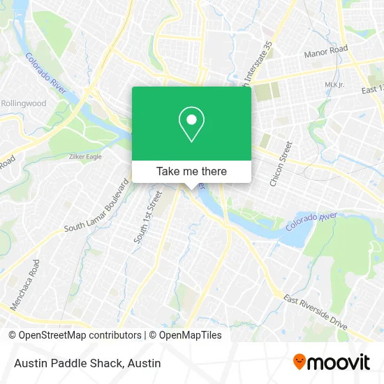 Austin Paddle Shack map