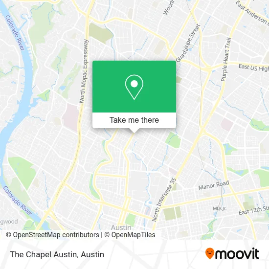 The Chapel Austin map