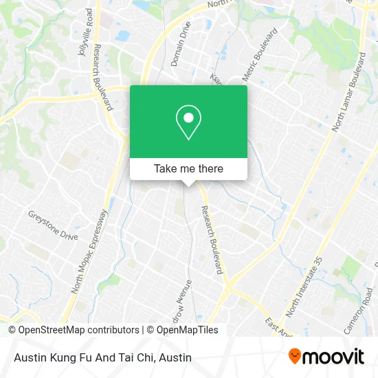 Austin Kung Fu And Tai Chi map