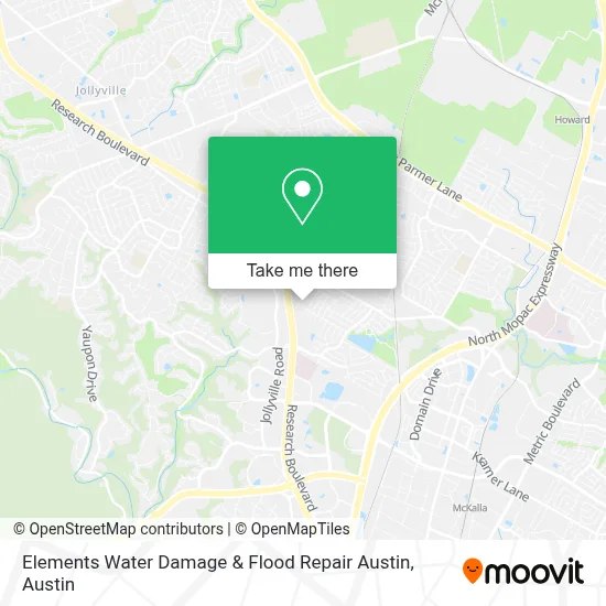 Elements Water Damage & Flood Repair Austin map